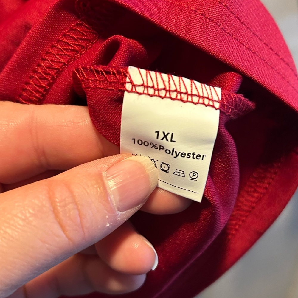 Sheer Yoke Long Sleeve Blouse in Wine Red - Picture 2 of 2